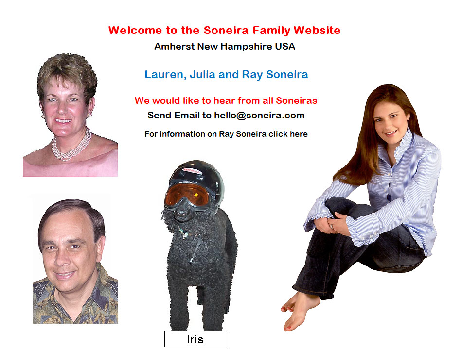 Soneira Family Website: Lauren Soneira, Julia Soneira, Raymond Soneira